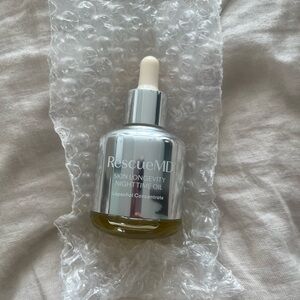 Skin Longevity Nighttime Oil — Silver Bottle with Cream Dropper
